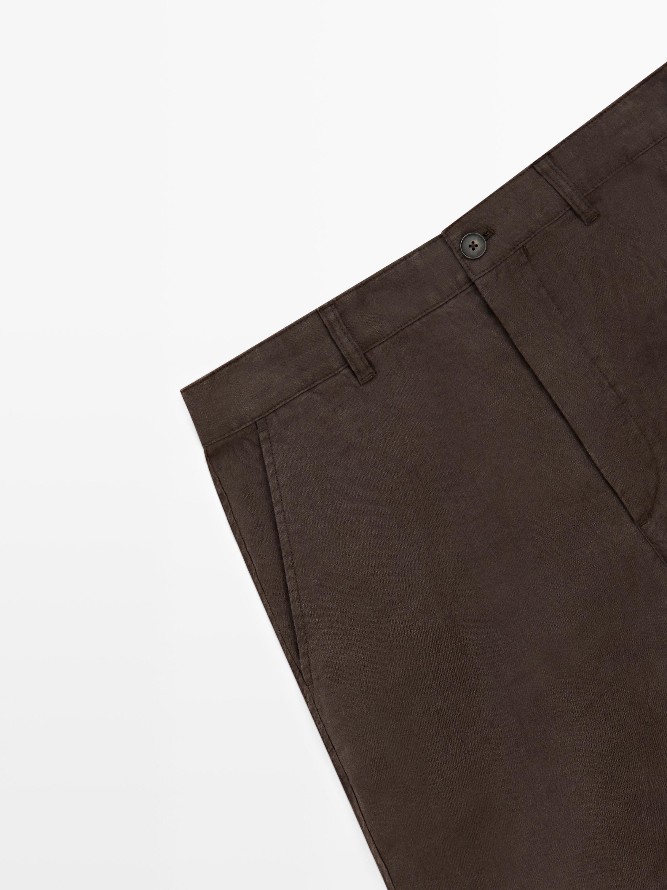 Bermuda longue en lin total look